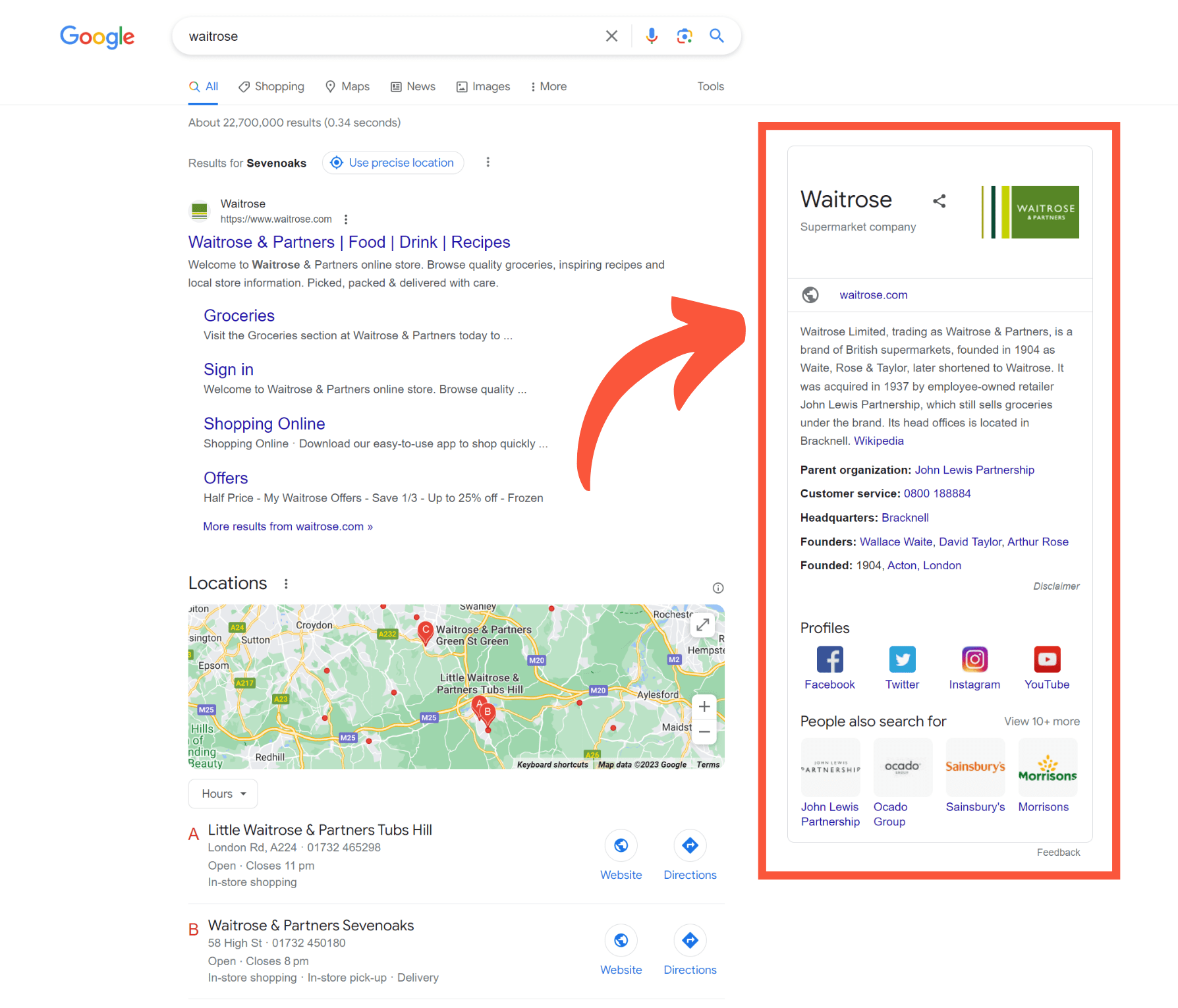 example of a google business profile