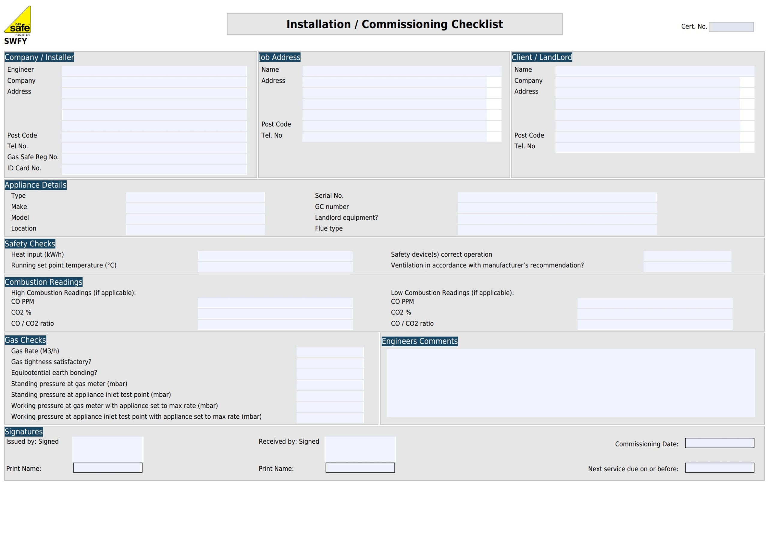 Sample image of the legionella risk assessment template