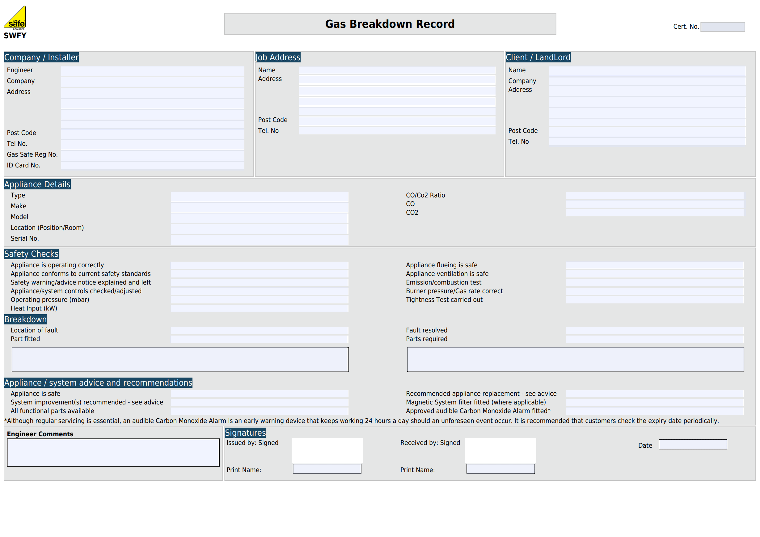 Sample image of the legionella risk assessment template