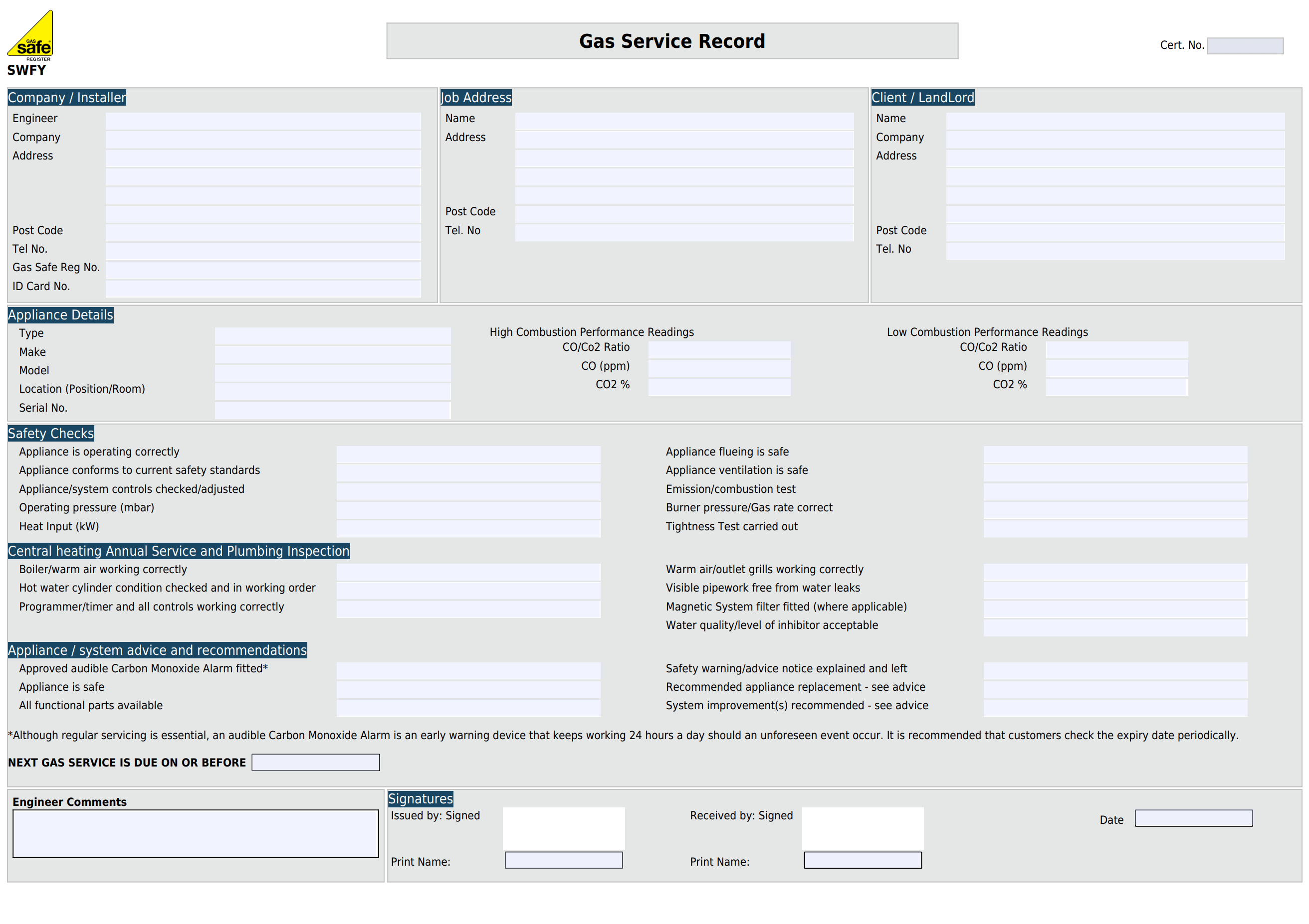 Sample image of the legionella risk assessment template