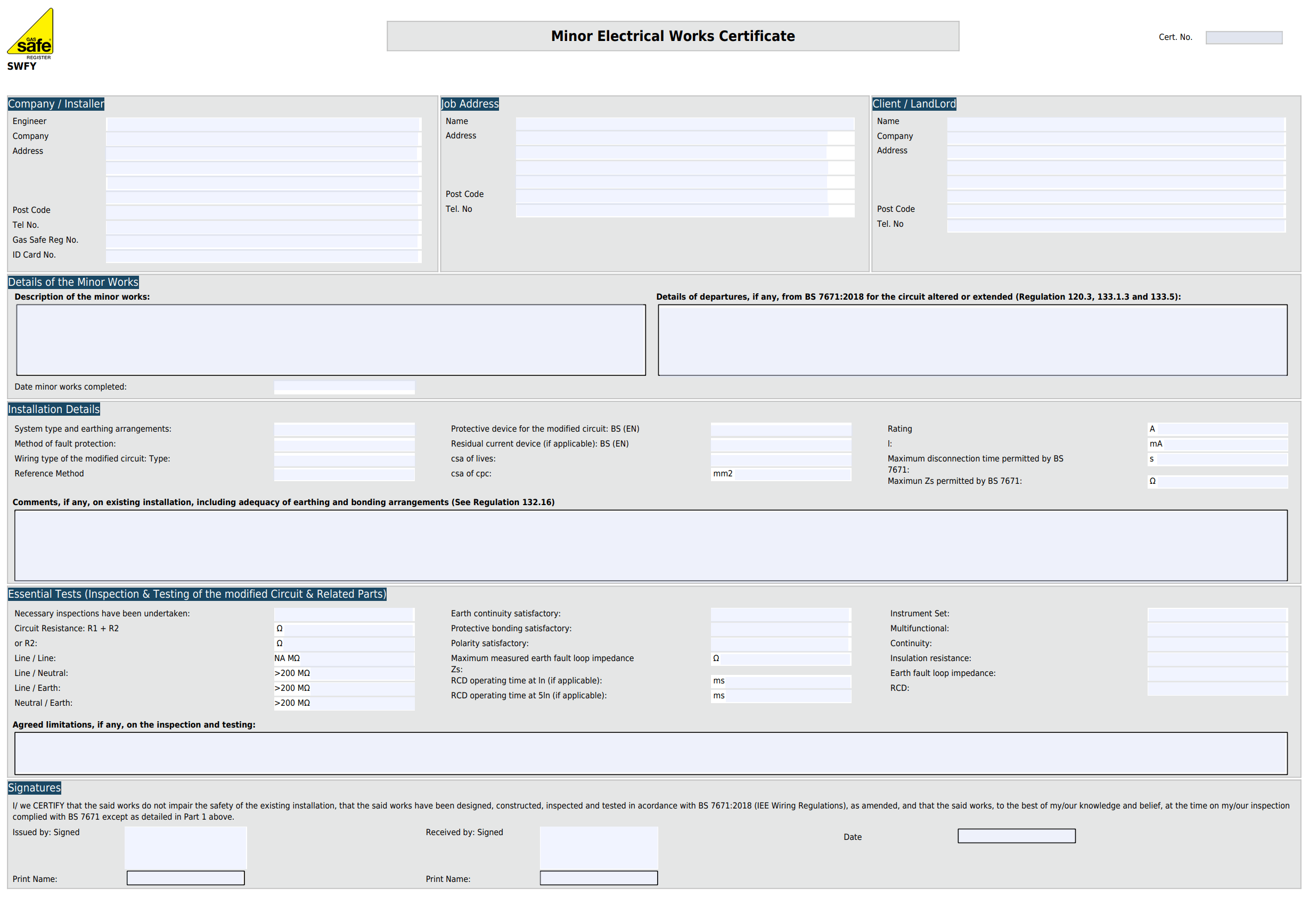 Sample image of the legionella risk assessment template